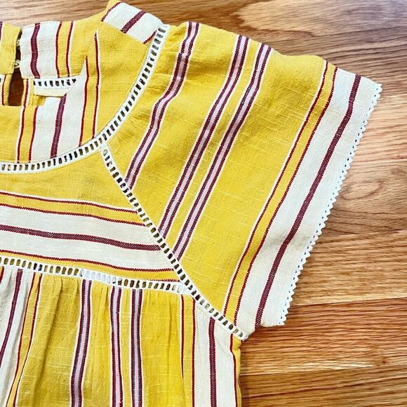Anthropologie dRA Los Angeles Striped Linen Short Dress Medium - Picture 3 of 12